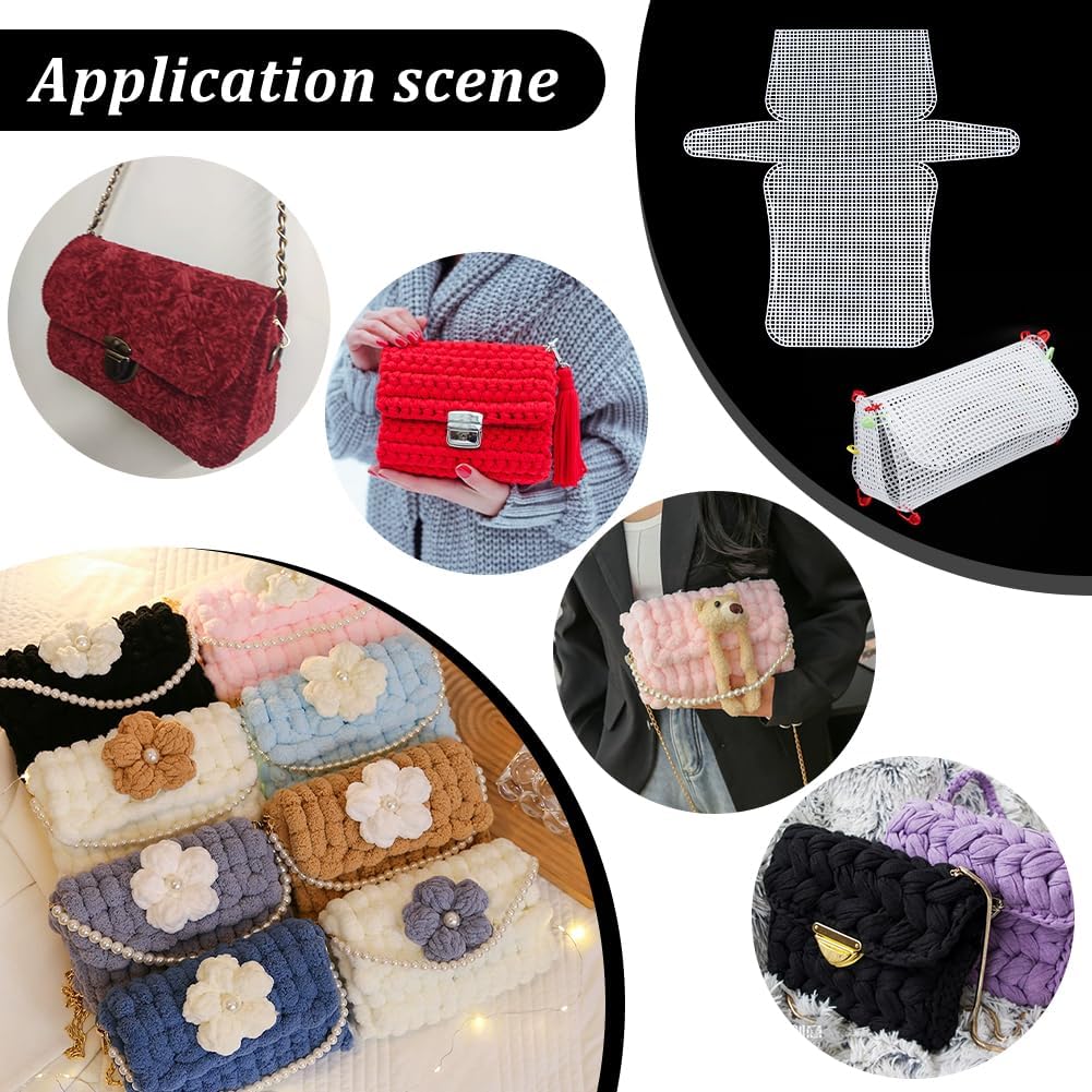 1-4 قطع من قماش شبكي بلاستيكي  - مراجعة Embroidery Bag وسعره