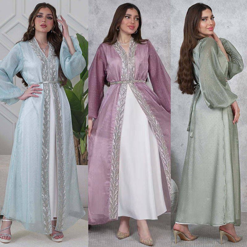 2 قطعة فستان المرأة المسلمة دب - مراجعة Embroidery Kebaya وسعره