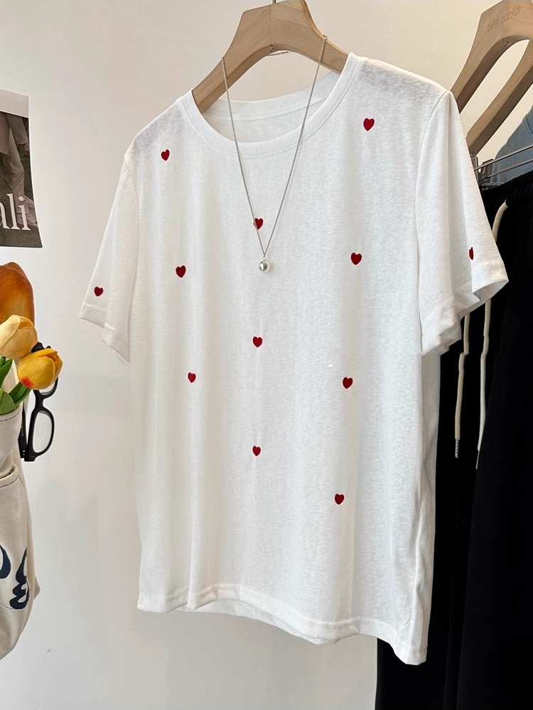 تي شيرت نسائي صيفي فضفاض خفيف  - مراجعة Embroidery Cotton Shirt وسعره