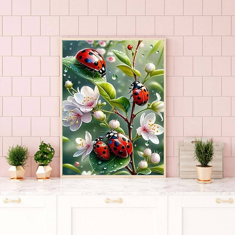 النبي 5d الماس اللوحة الخنفساء - مراجعة Embroidery Lady Bug وسعره